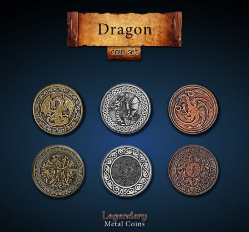 Dragon Coin Set Legendary Metal Coins